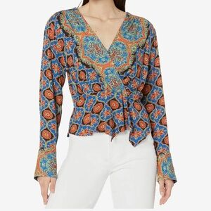 Free People Falling For You Top Rayon Size Small